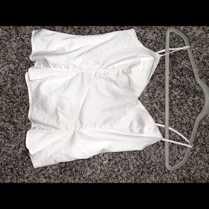 White dressy Elizabeth and James tank.